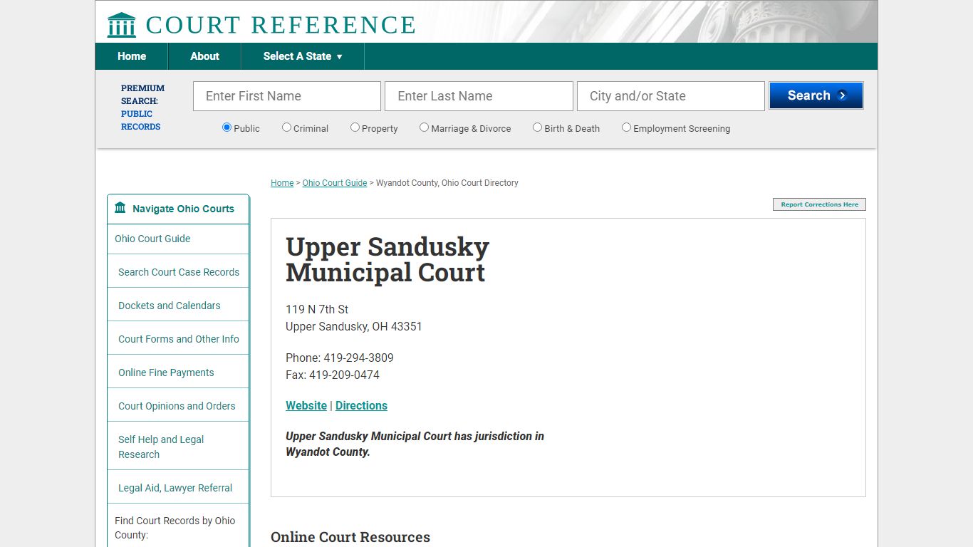 Upper Sandusky Municipal Court